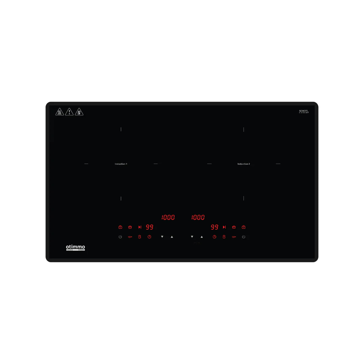 EuropAce EIH8732E - 73cm Induction Hob with Magnetic Knob 2 Burners