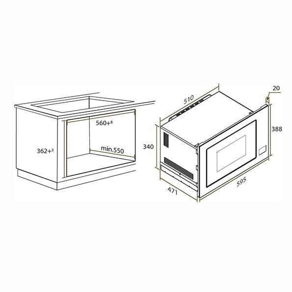 Aerogaz AZ-252MW - Built-In Microwave Oven