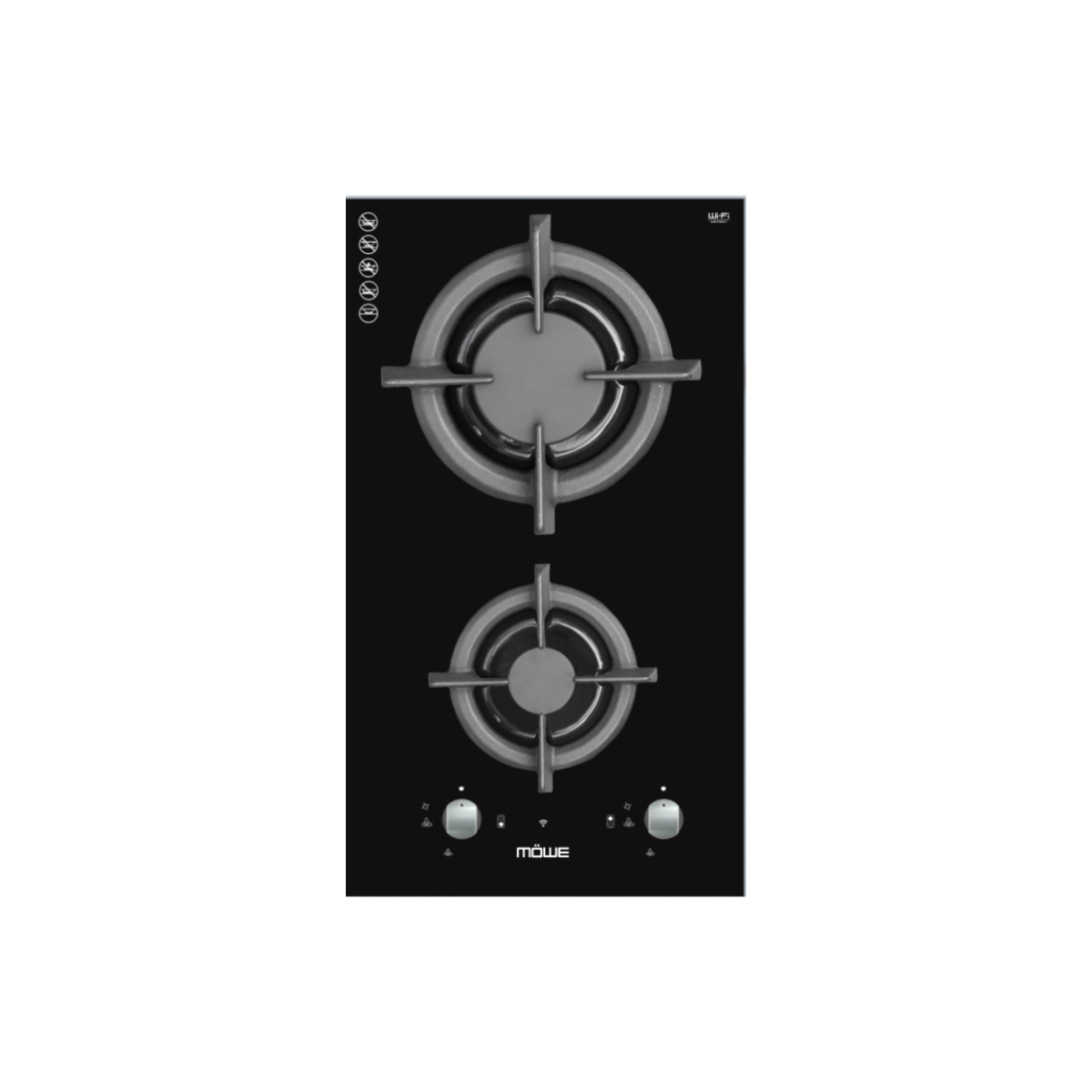 Möwe MW230G - 30cm Tempered Glass Gas Hob 2 Burners
