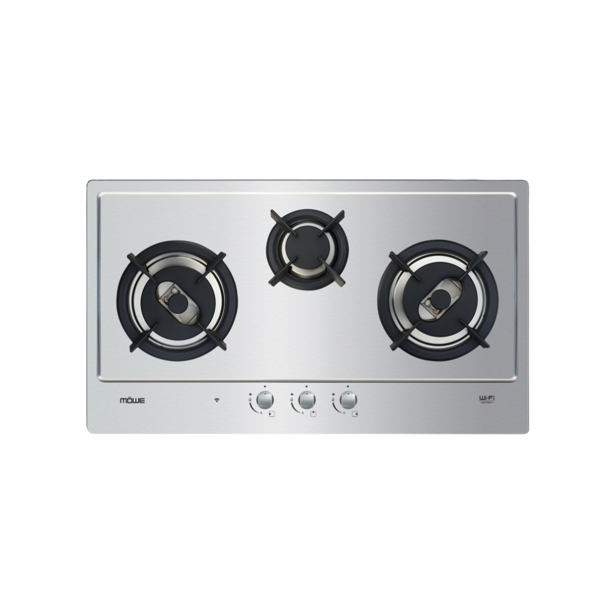 Möwe MW370S - 78cm Stainless Steel Gas Hob 3 Burners