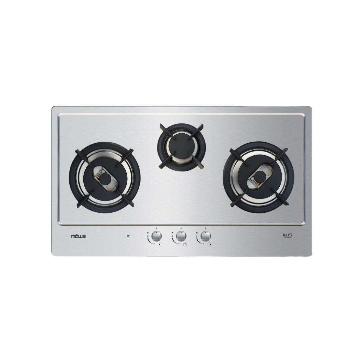 Möwe MW390S - 86cm Stainless Steel Gas Hob 3 Burners