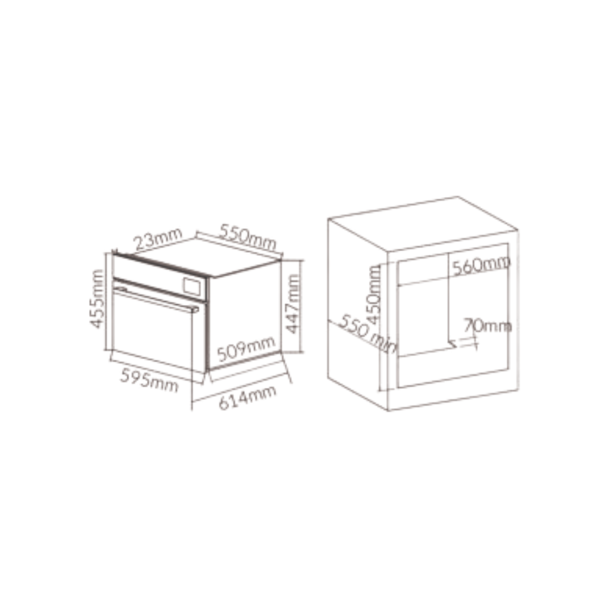 Möwe MW320G - 53L 11 Functions Built-In Combi Steam Oven with WIFI