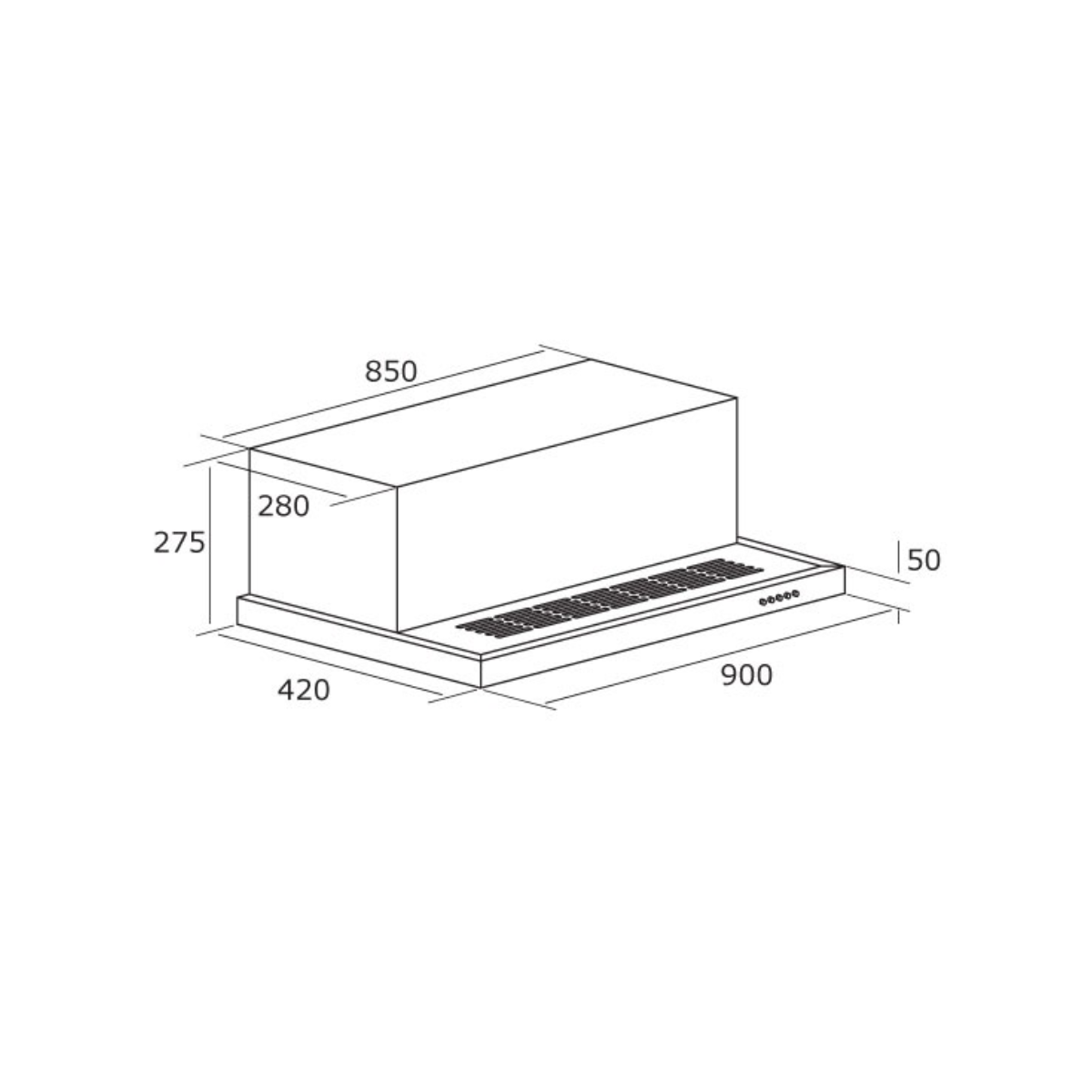 Aerogaz AZ-9800 - 90cm Slimline Hood