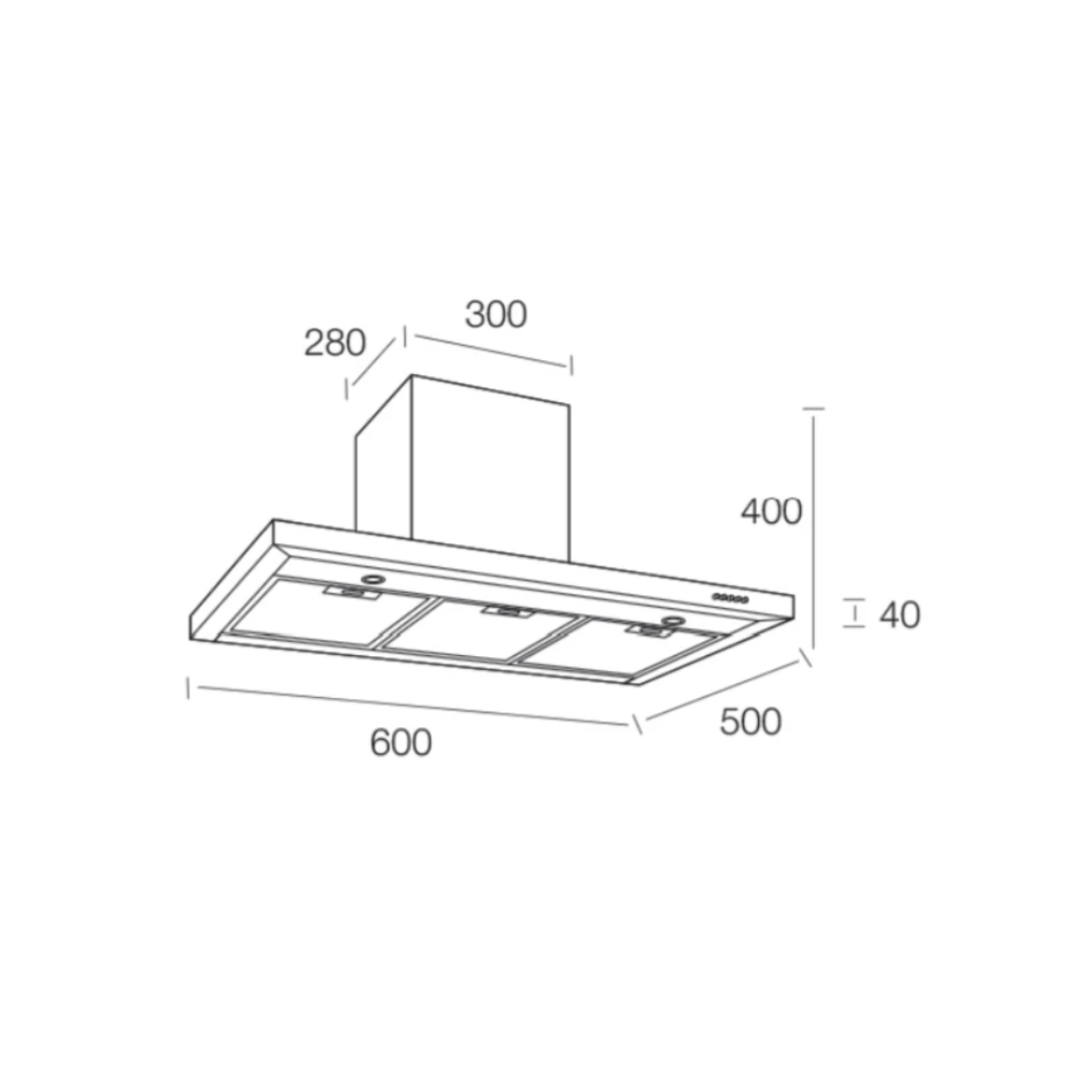 Aerogaz AZ-3503C - 60cm Chimney Hood