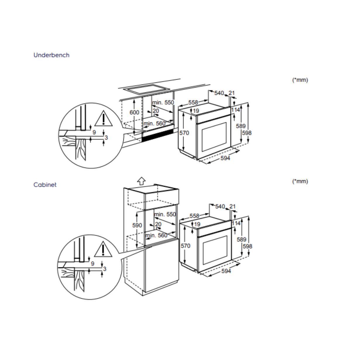 Electrolux KODGH70TXA -  72L 11 Functions Built-In Oven