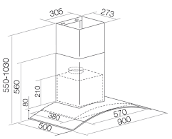 Aerogaz AZ-3508 - 90cm Chimney Hood