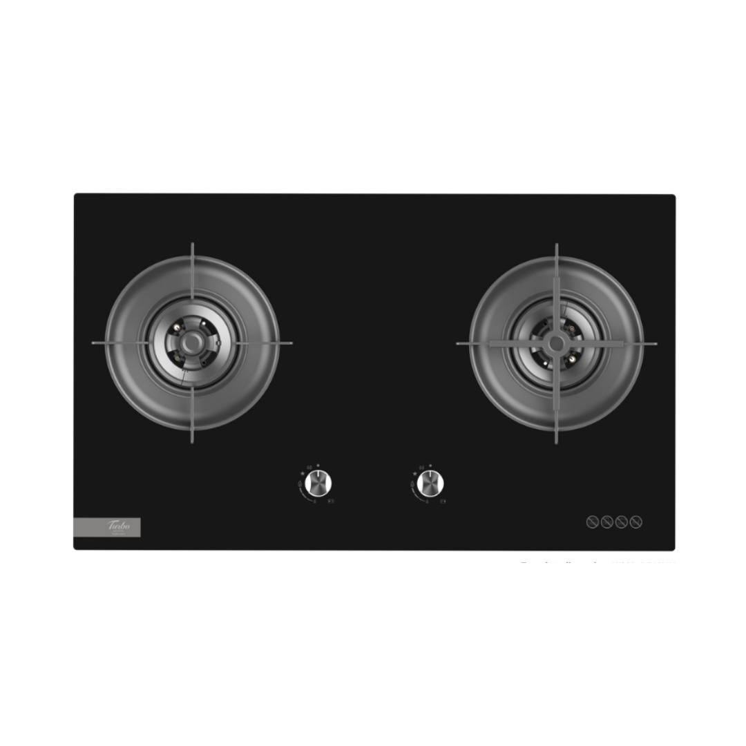 Turbo TC222GV - 86cm Built-In Glass Gas Hob 2 Burners