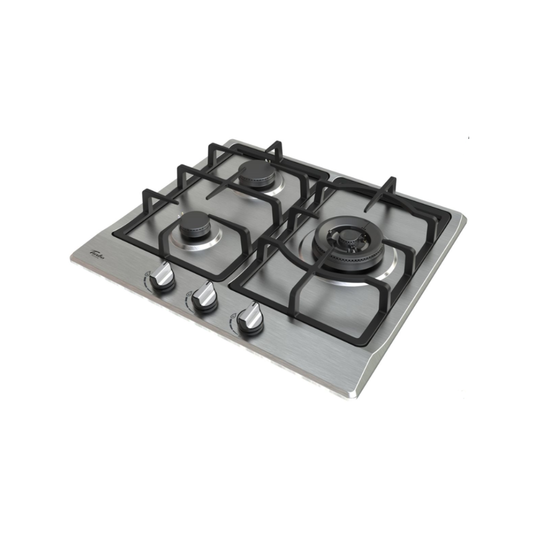 Turbo T6603SSV - 58cm Built-In Stainless Steel Gas Hob 3 Burners