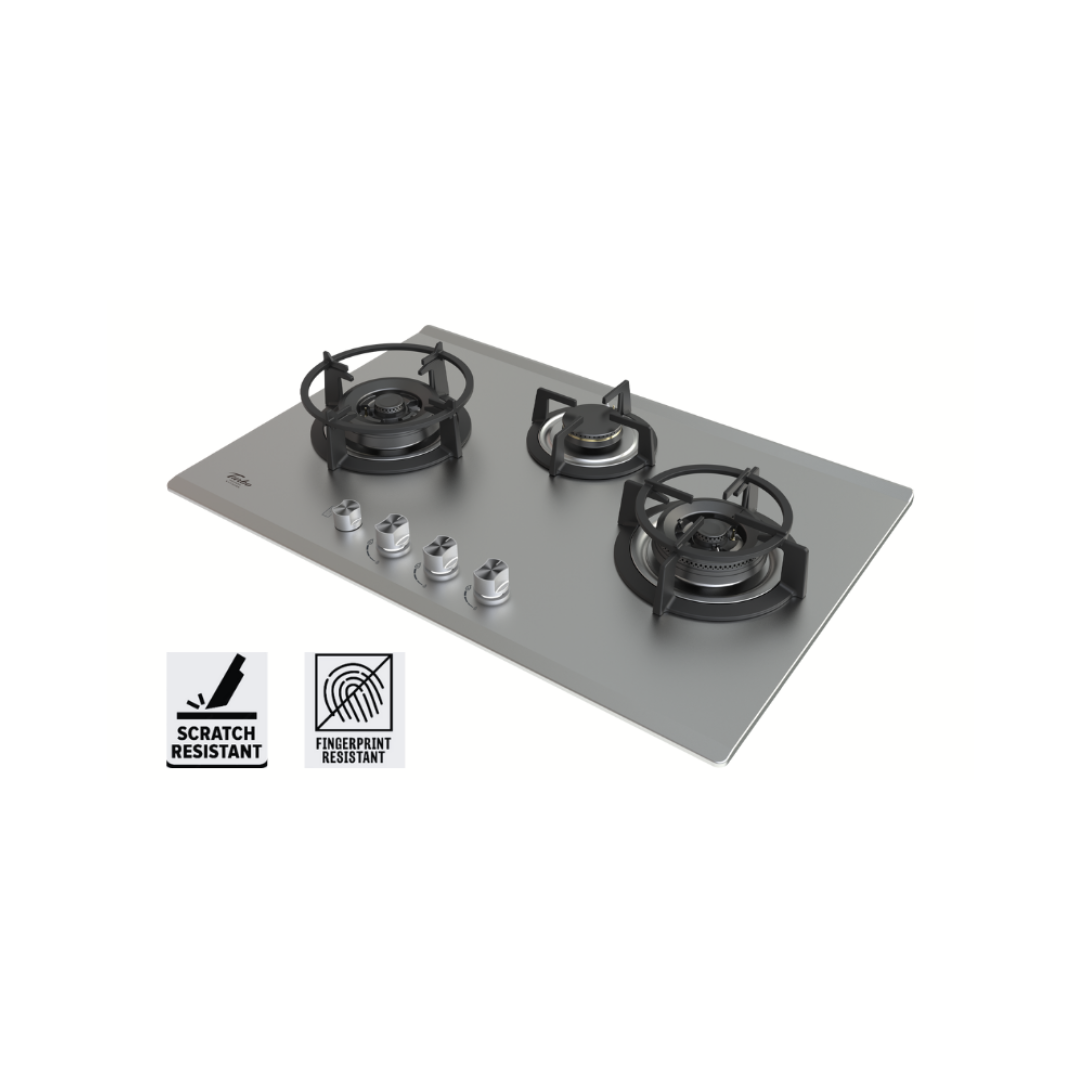Turbo T773SSV -AS - 77cm Built-In Stainless Steel Gas Hob 3 Burners