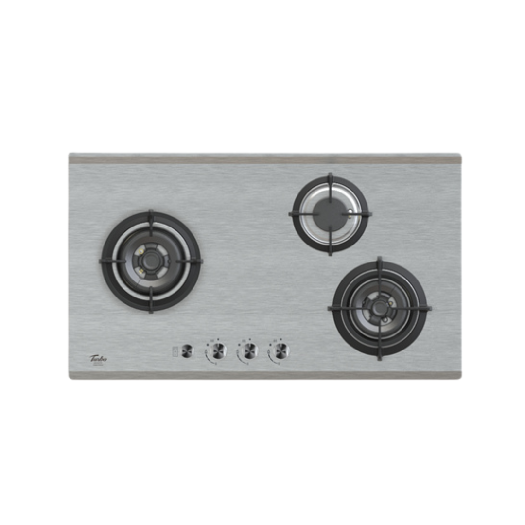 Turbo T883SSV - 88cm Built-In Stainless Steel Gas Hob 3 Burners