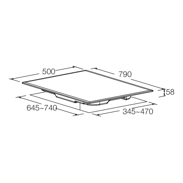 Aerogaz AZ-283F - 80cm Tempered Glass Hob 2 Burners