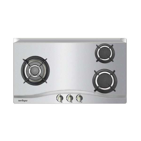 Aerogaz AZ-333SF - 90cm Stainless Steel Hob 3 Burners