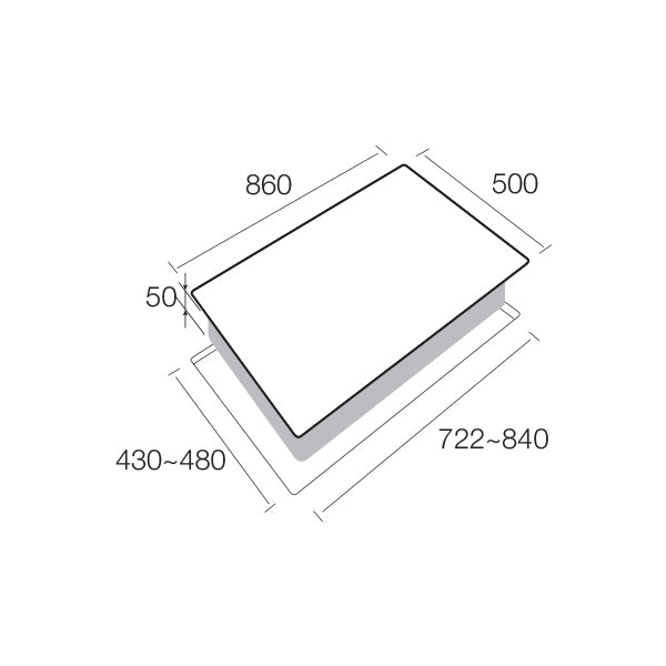 Aerogaz AZ-333SF - 90cm Stainless Steel Hob 3 Burners