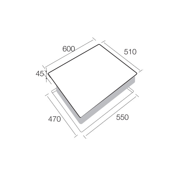 Aerogaz AZ-370F - 60cm Tempered Glass Hob 3 Burners