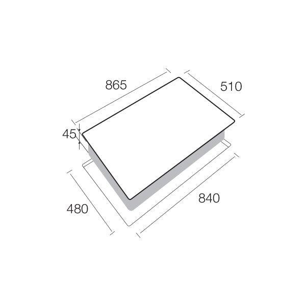 Aerogaz AZ-468F - 90cm Tempered Glass Hob 4 Burners