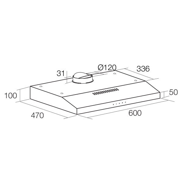 Aerogaz AZ-6008 - 60cm Slimline Hood