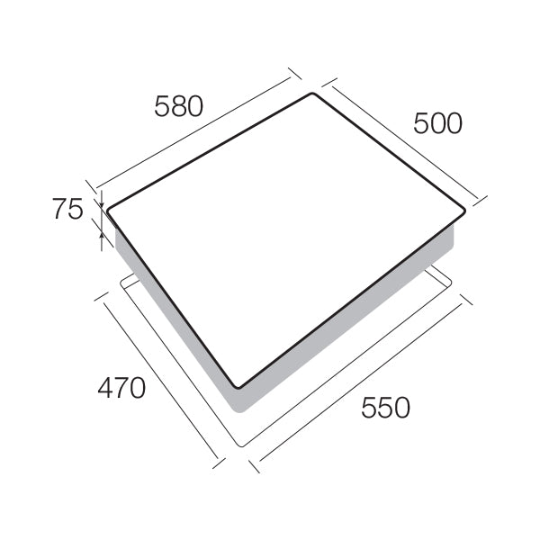 Aerogaz AZ-693SFT - 60cm Stainless Steel Hob 3 Burners