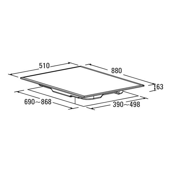 Aerogaz AZ-932SF - 90cm Stainless Steel Hob 2 Burners