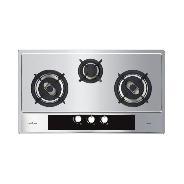 Aerogaz AZ-933SF - 90cm Stainless Steel Hob 3 Burners