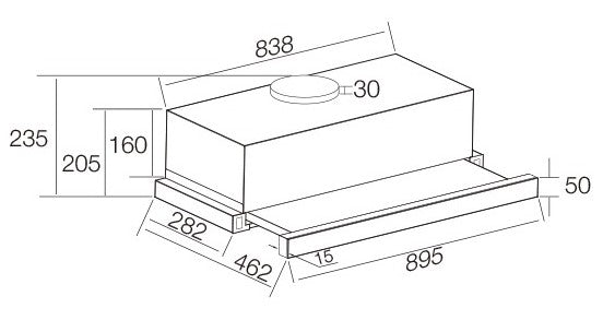 Aerogaz AZ-9600 - 90cm Telescopic Hood