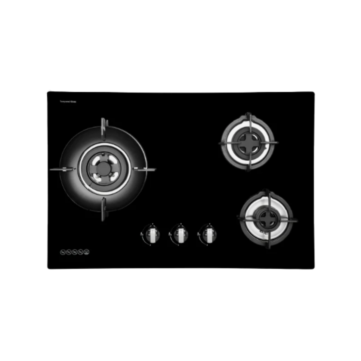 Mayer MMGH7503HI - 75cm Tempered Glass Gas Hob 3 Burners