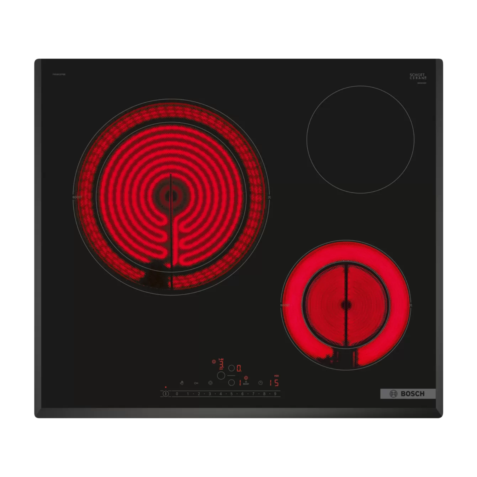 BOSCH PKK651FP8E - 60cm Electric Hob 3 Burners