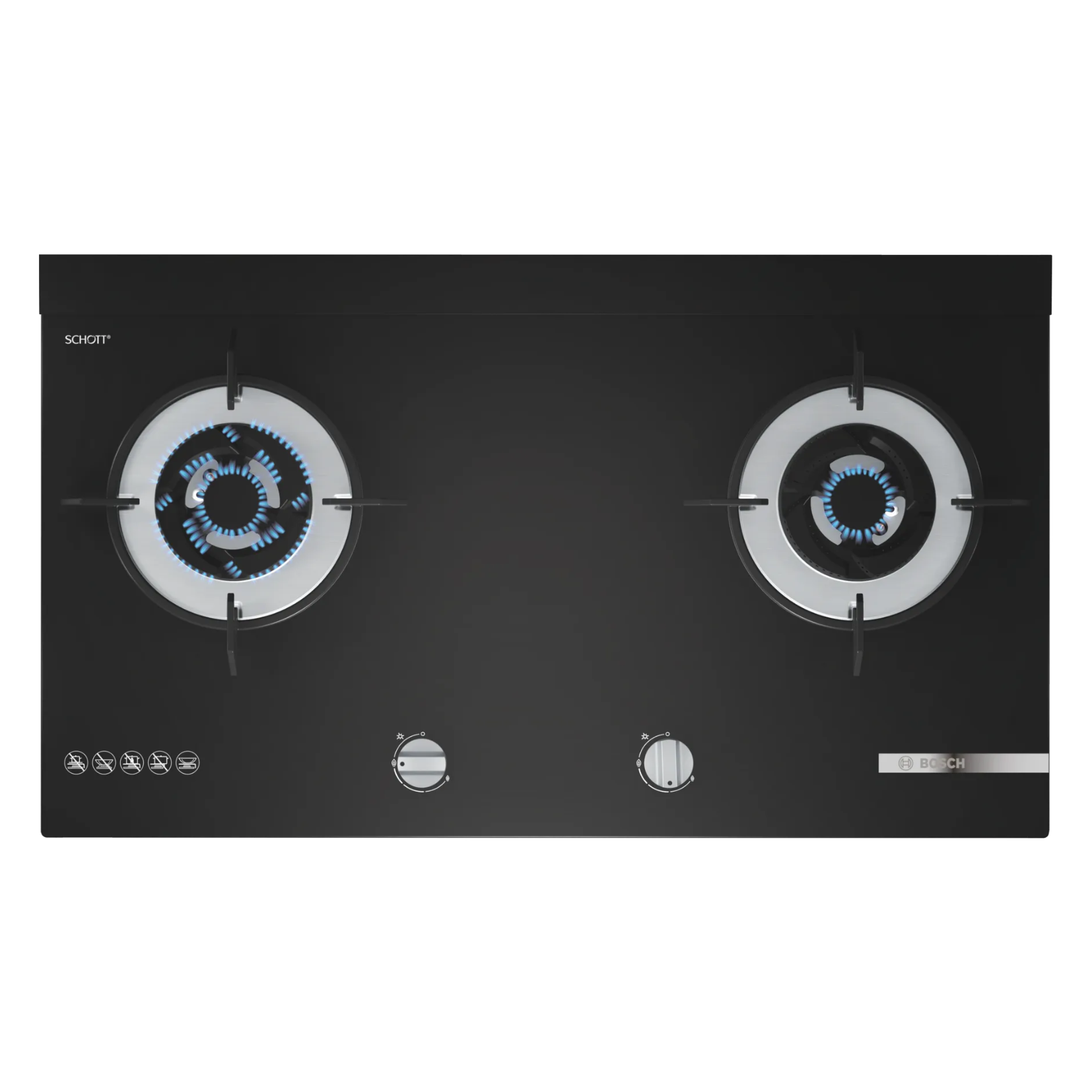 BOSCH PMD82D31AF - 78cm Tempered Glass Hob 2 Burners