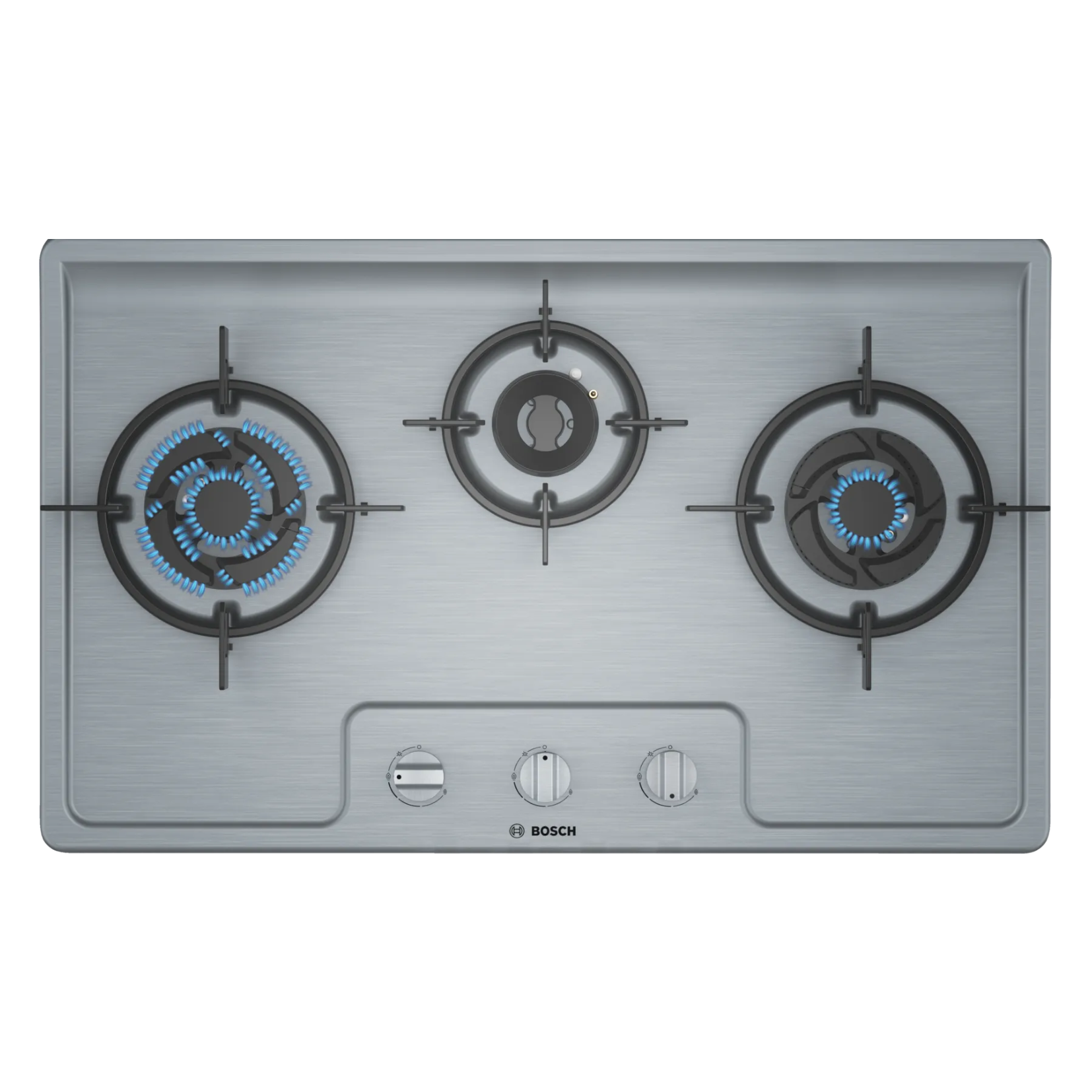 BOSCH PMD83D51AX - 76cm Stainless Steel Hob 3 Burners