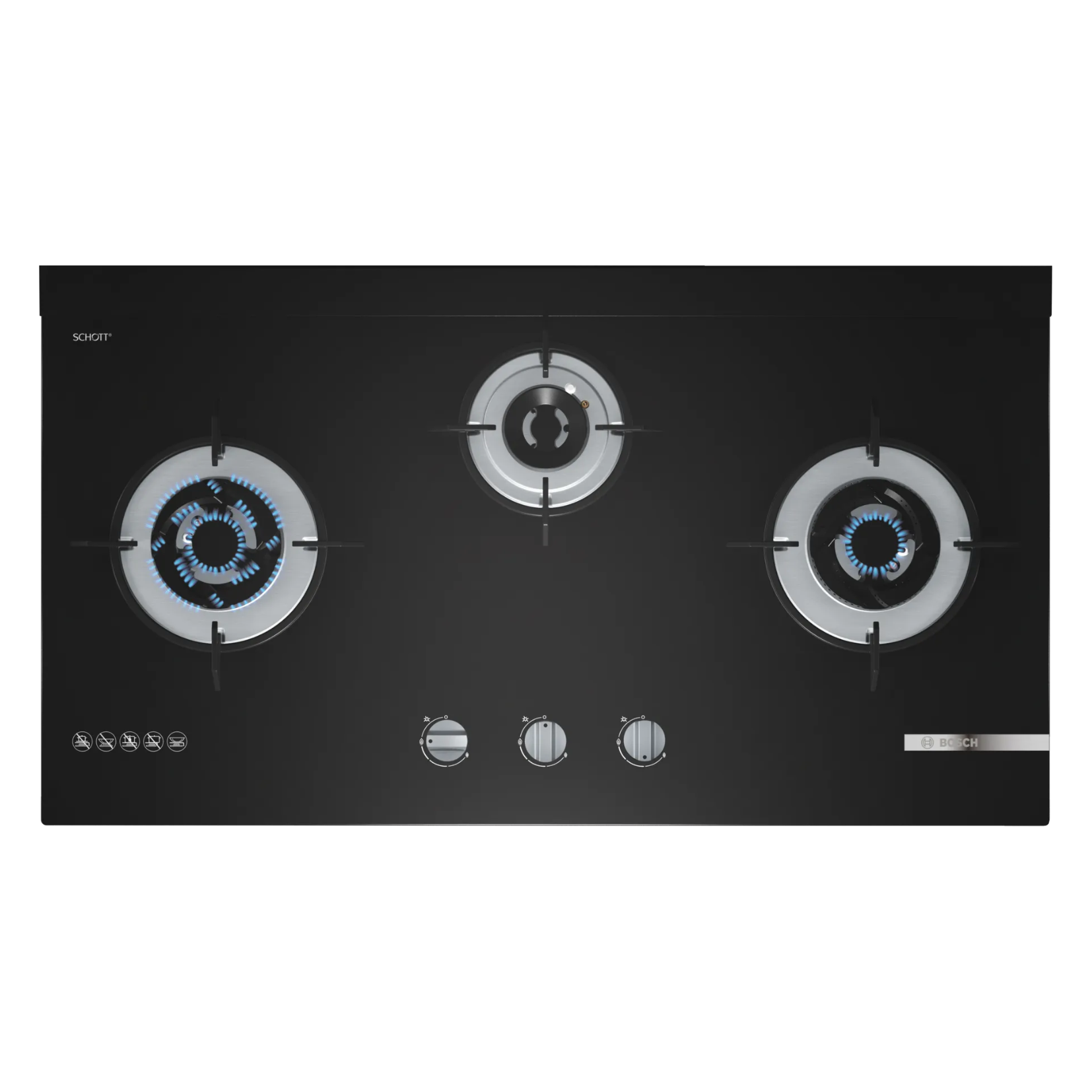 BOSCH PMD93D31AF - 92cm Tempered Glass Hob 3 Burners