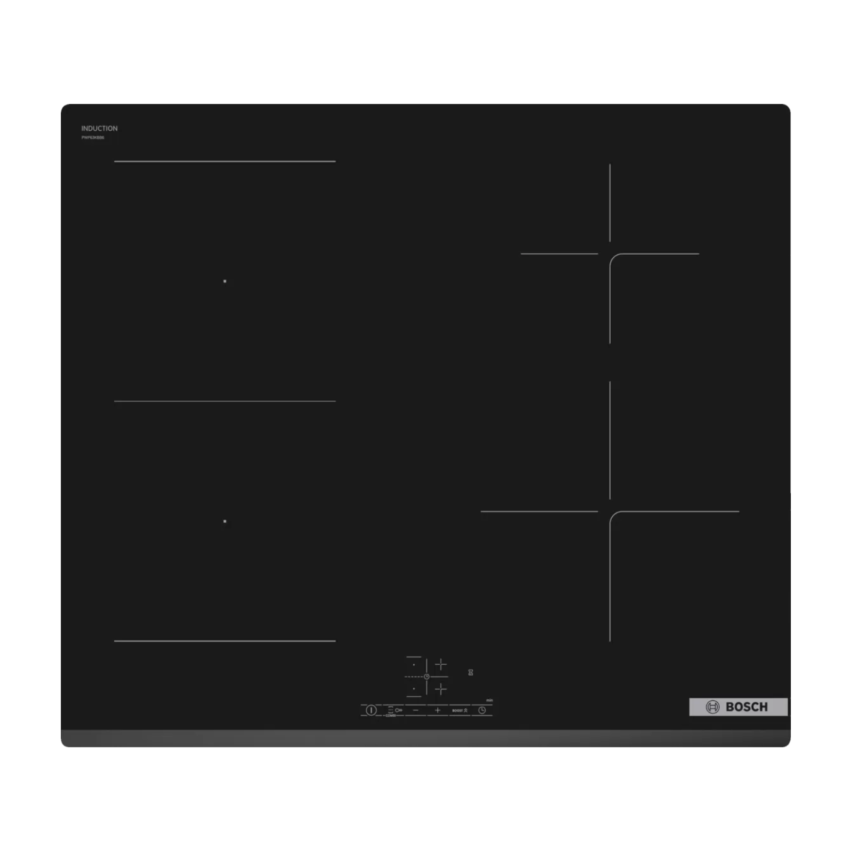 BOSCH PWP63KBB6E - 60cm Induction Hob 4 Burners