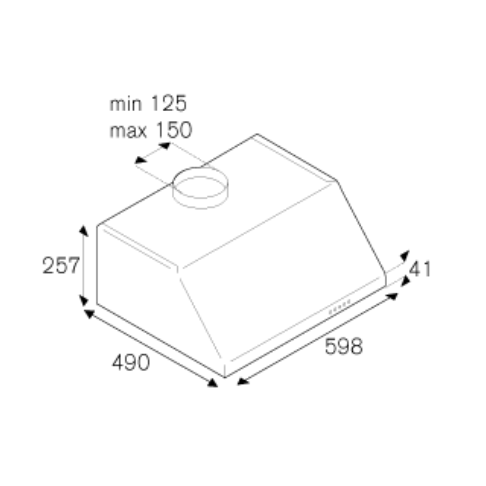 Bertazzoni KU60PRO1XA - 60cm Stainless Steel Undermount Hood