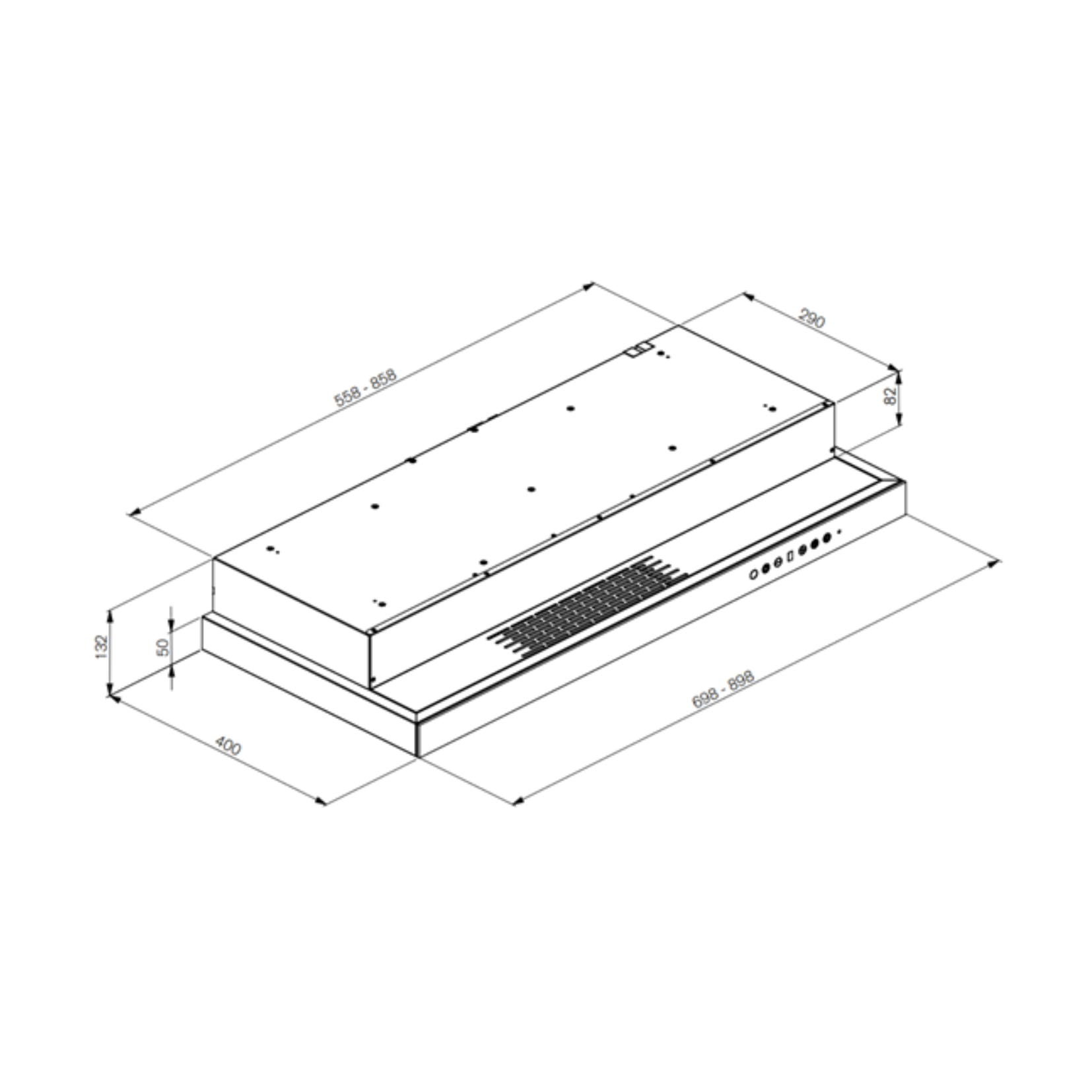 Bertazzoni KUG60T1X - 60cm Stainless Steel Built-in Hood