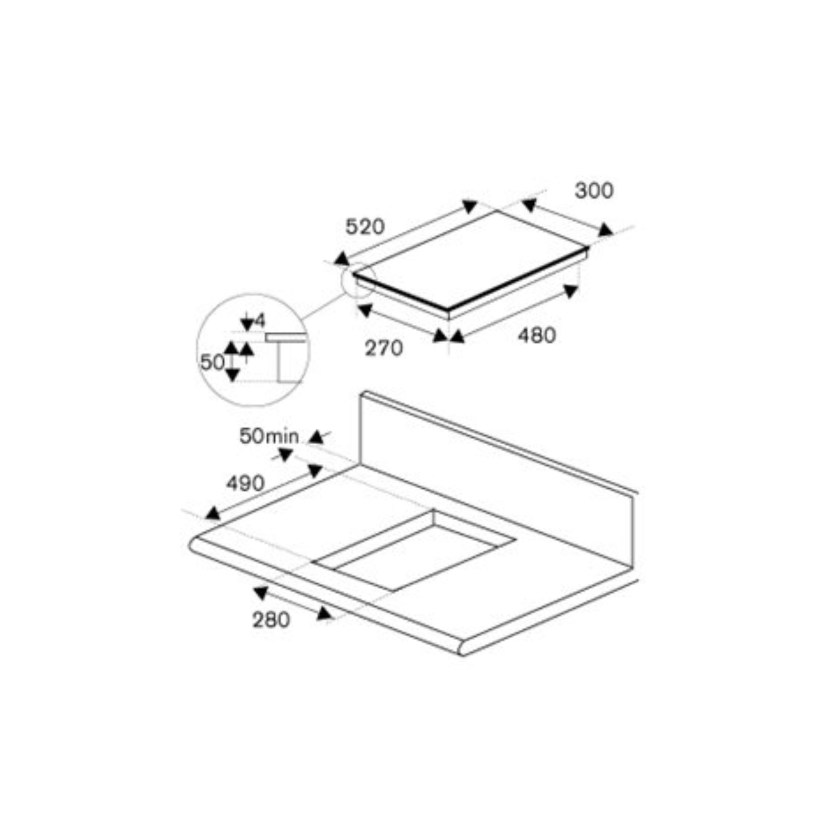 Bertazzoni P302IB2NE - 30cm Tempered Glass Induction Hob 2 Burners