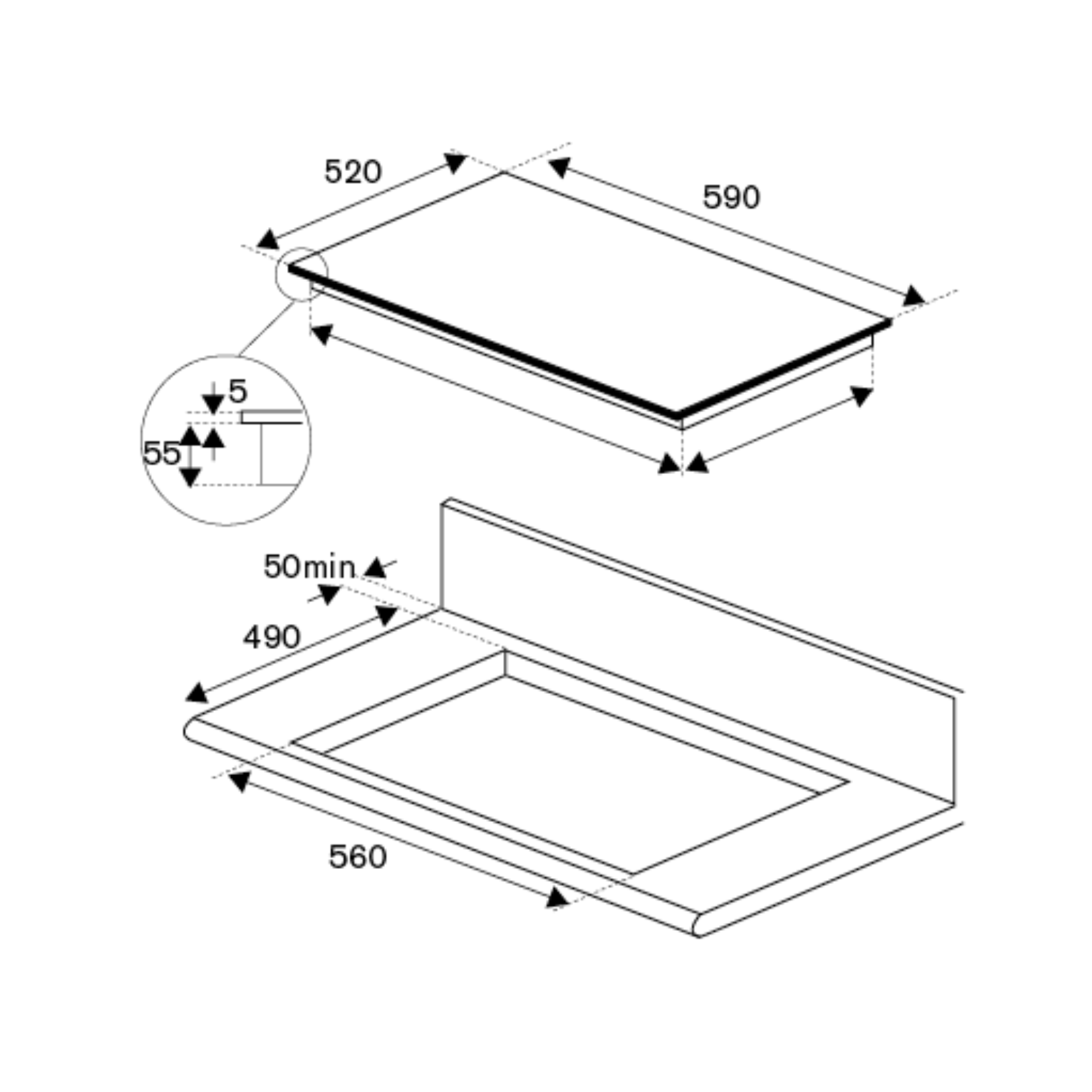 Bertazzoni P603I30NV - 60cm Tempered Glass Induction Hob 3 Burners