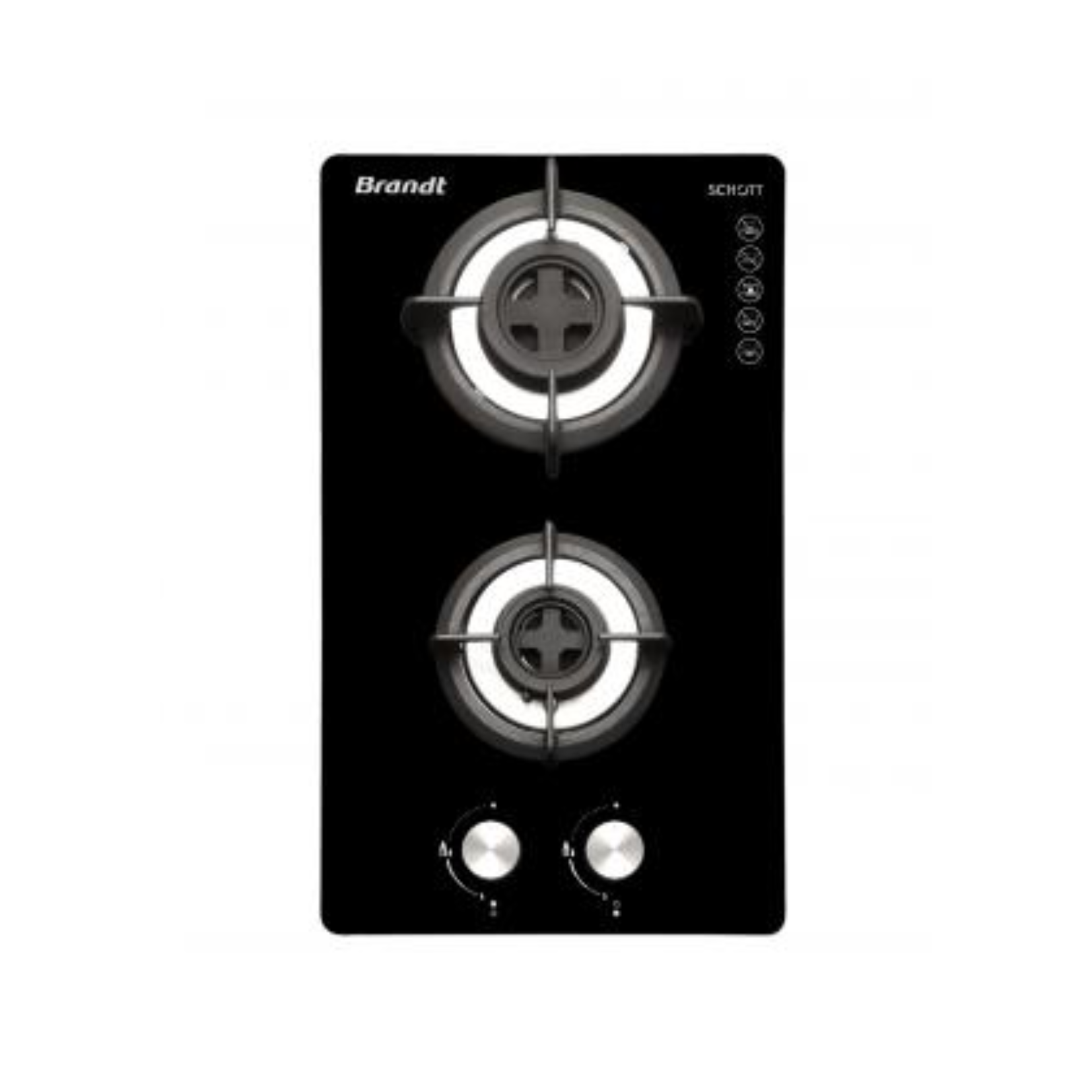 Brandt TG2232BBP - 30cm Glass Gas Hob 2 Burners