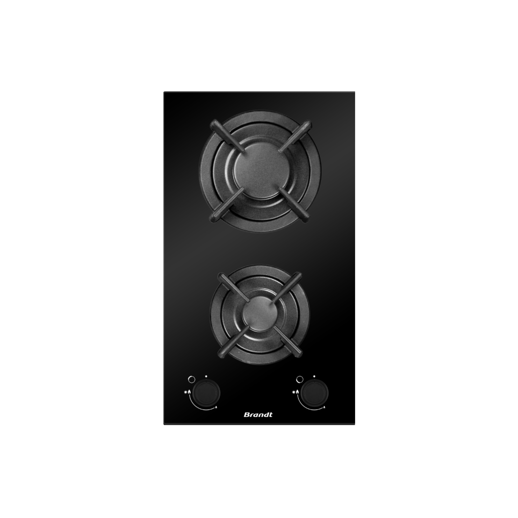 Brandt BPG3320B - 30cm Tempered Glass Gas Hob 2 Burners