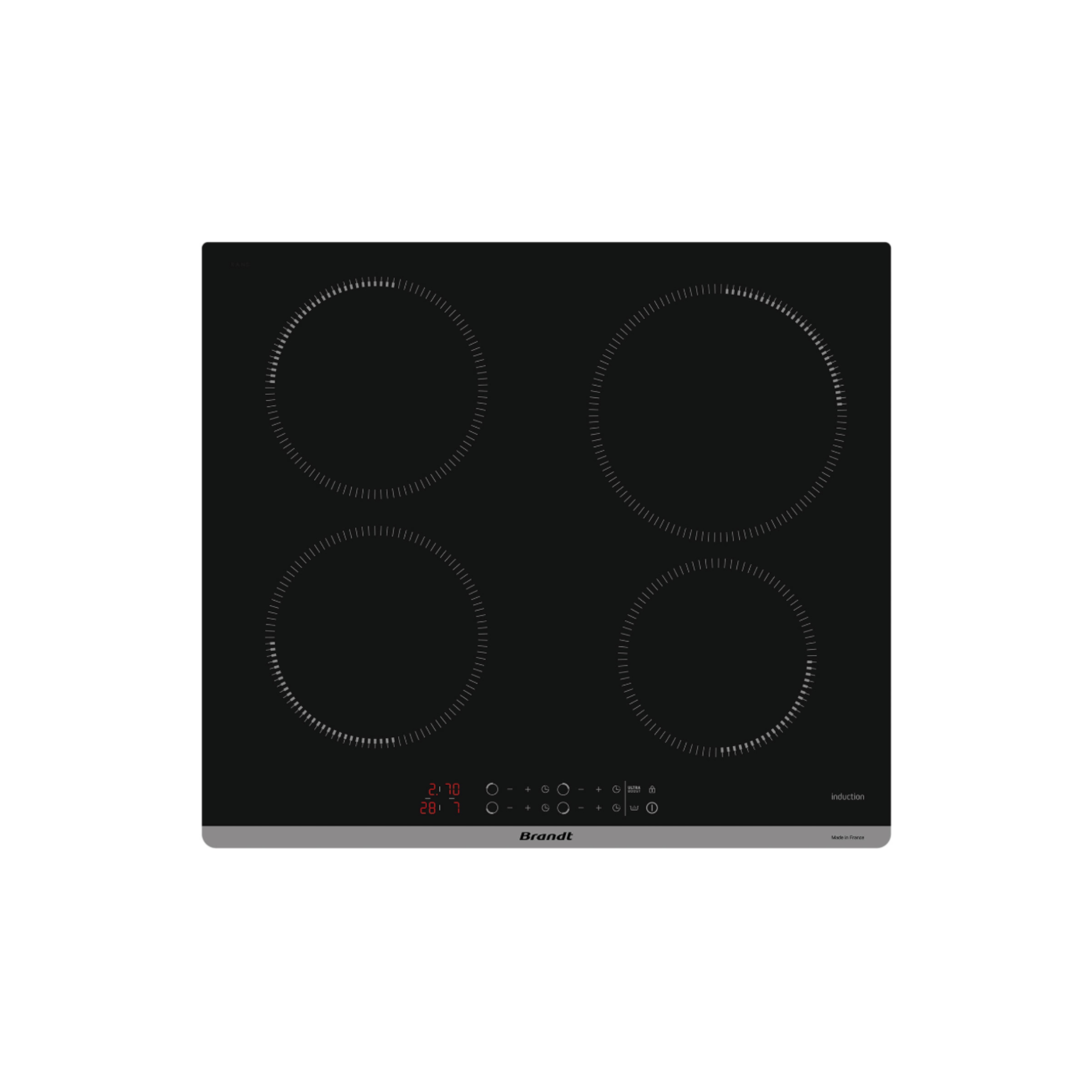 Brandt BPI1641PB - 58cm Induction Hob 4 Burners