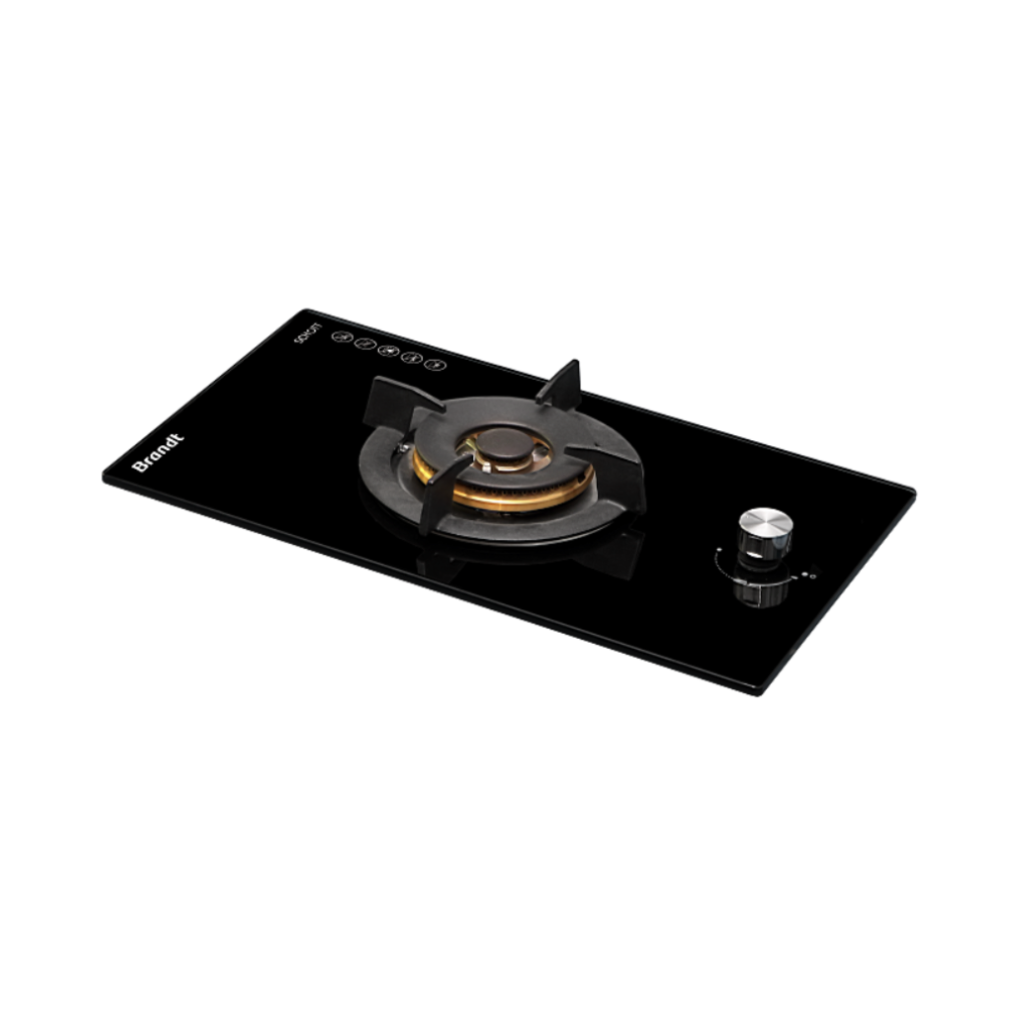 Brandt TG2431 - 30cm Tempered Glass Gas Hob 1 Burners