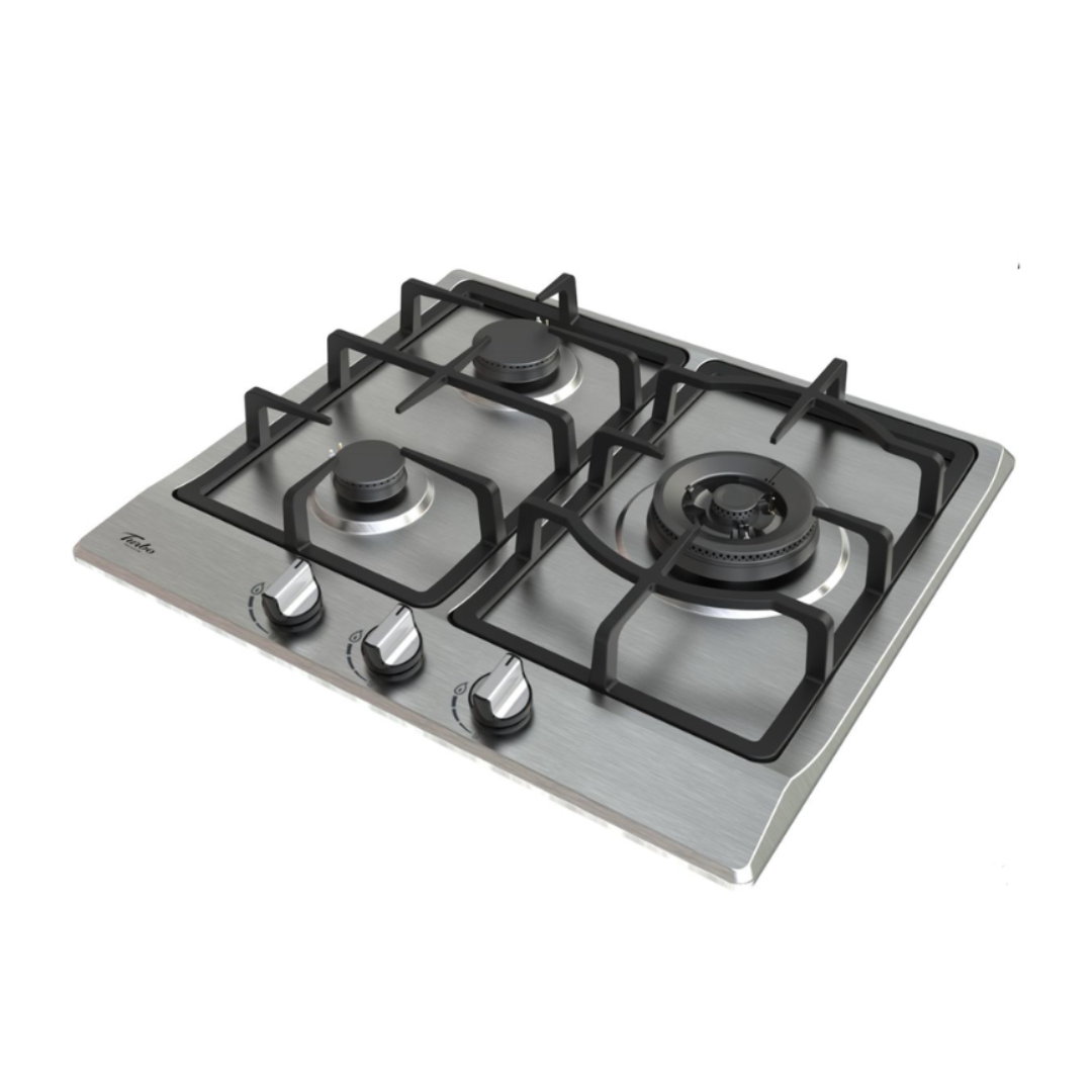Turbo T6603GV - 58cm Bulit-In Glass Gas Hob 3 Burners