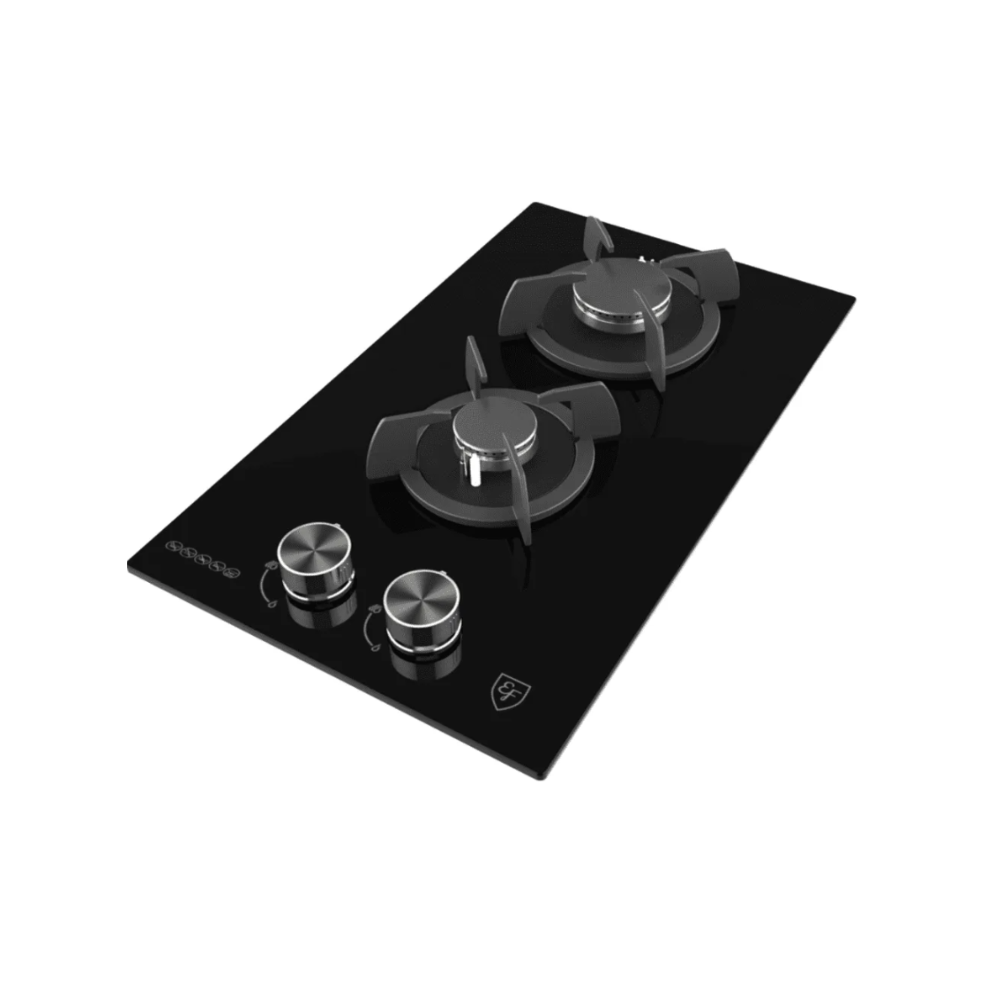 EF EFH3221WTVGB - 30cm Tempered Glass Gas Hob 2 Burners