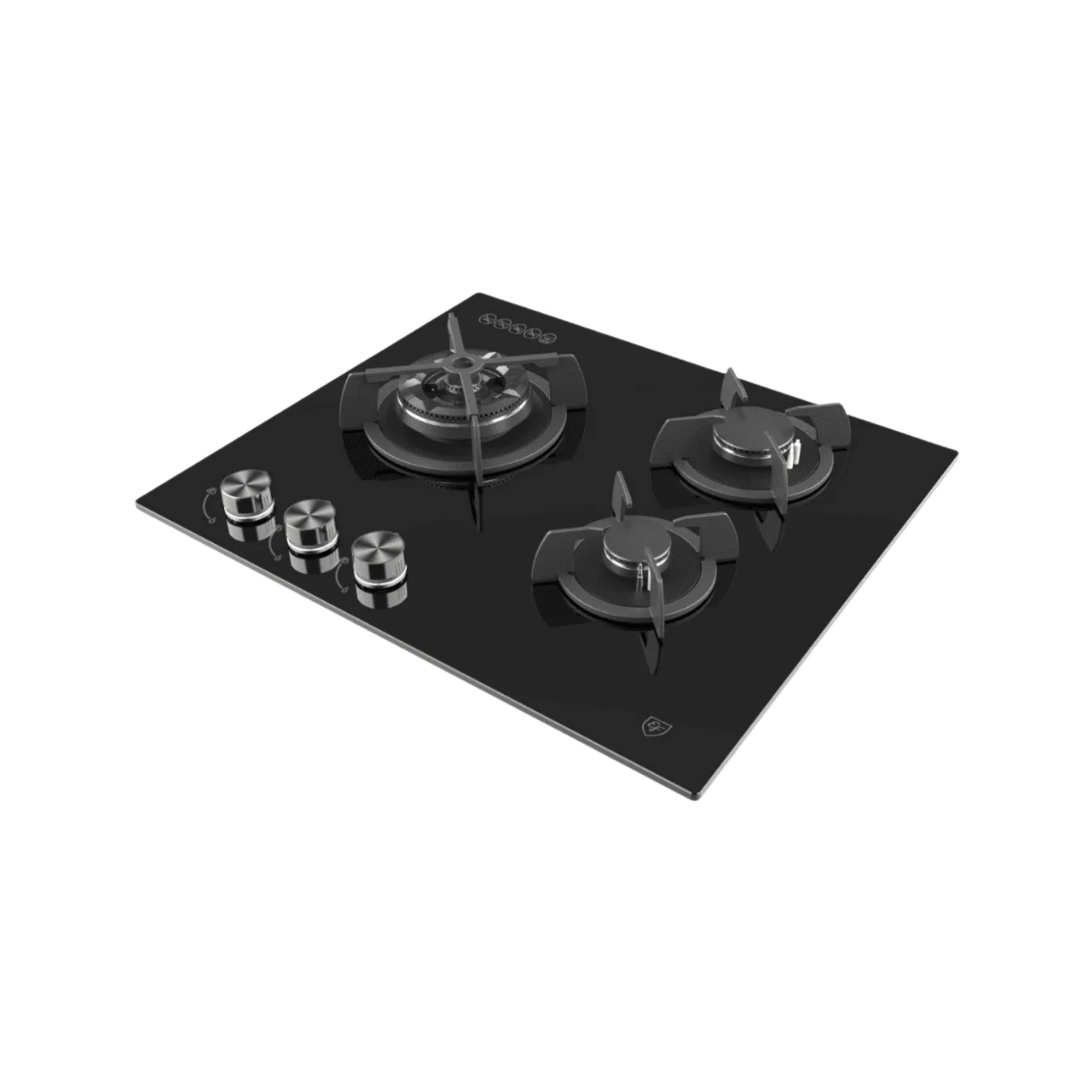 EF EFH6530WTVGB - 60cm Tempered Glass Gas Hob 3 Burners