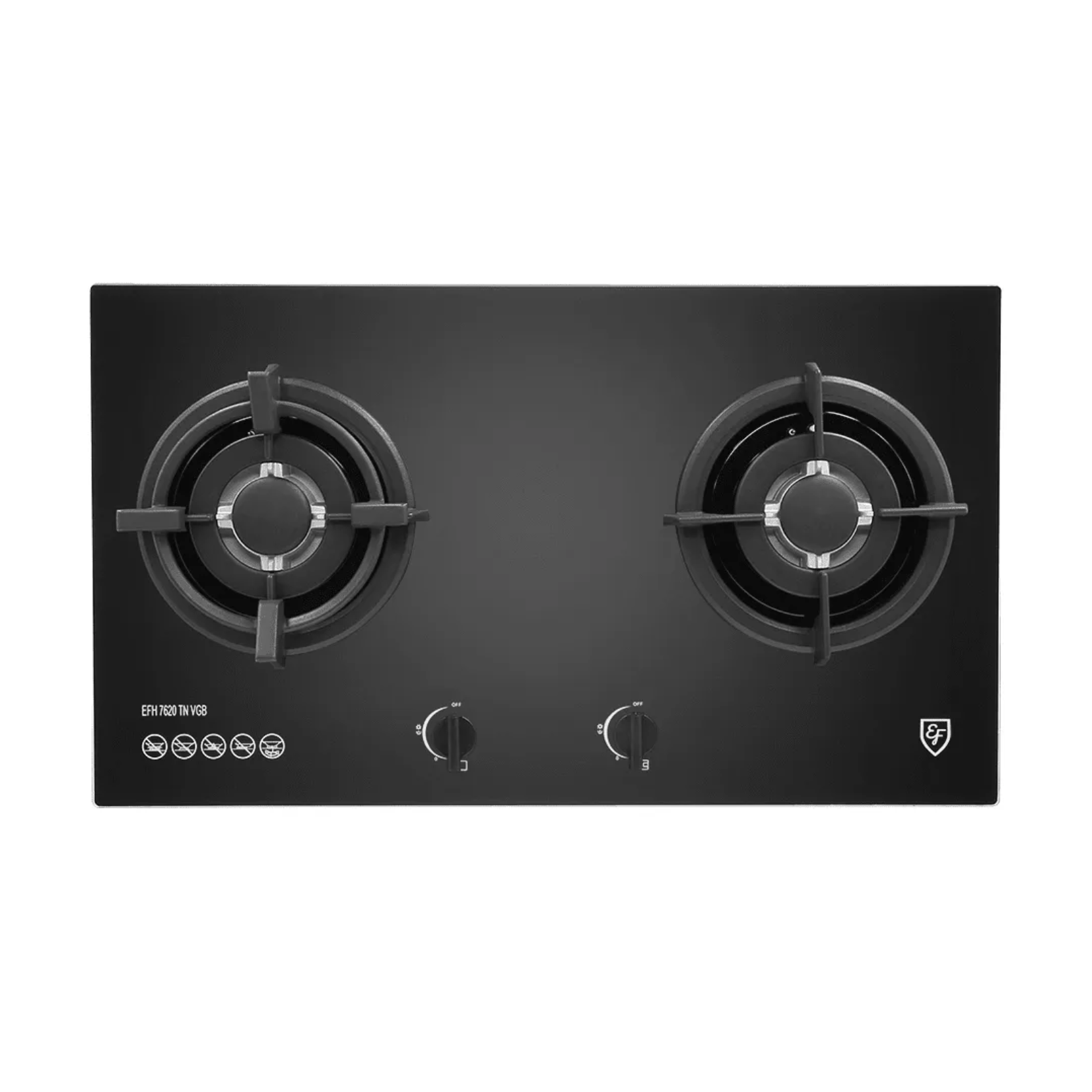 EF EFH7620TNVGB - 73cm Gas Hob 2 Burners