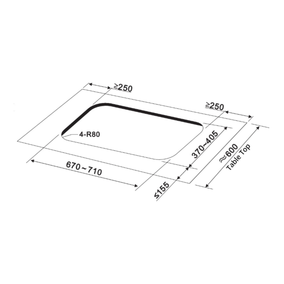 Uno US 7903TRSV - 75cm Stainless Steel Gas Hob 3 Burners