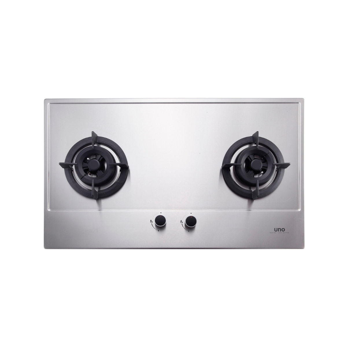 Uno US 7902TRSV - 75cm Stainless Steel Gas Hob 2 Burners