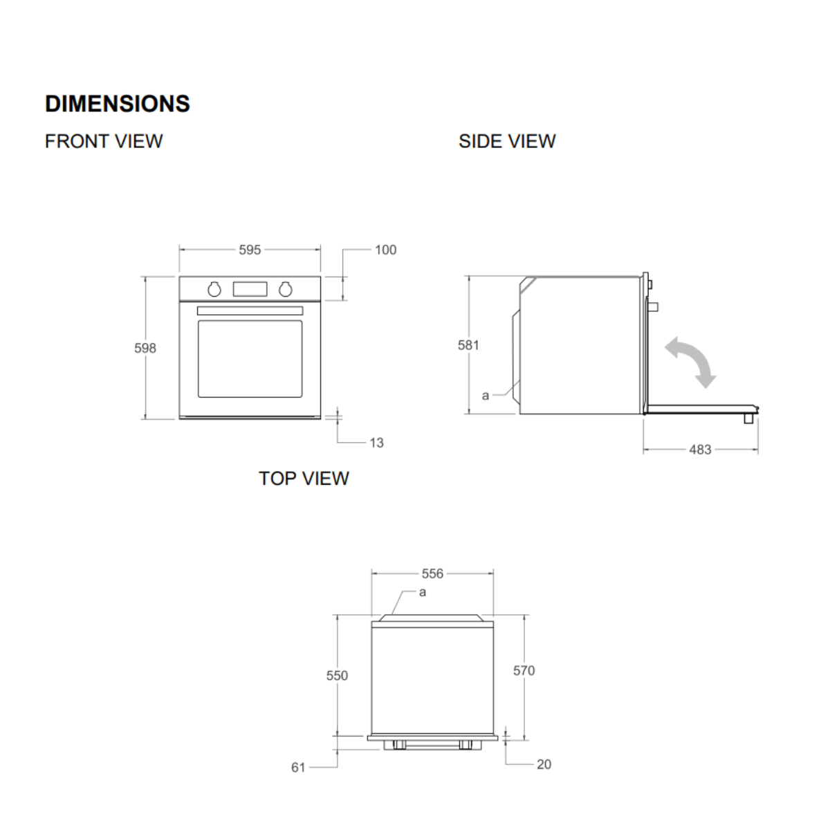 Bertazzoni F605MODEKXS - 76L 5 Functions Built-In Oven