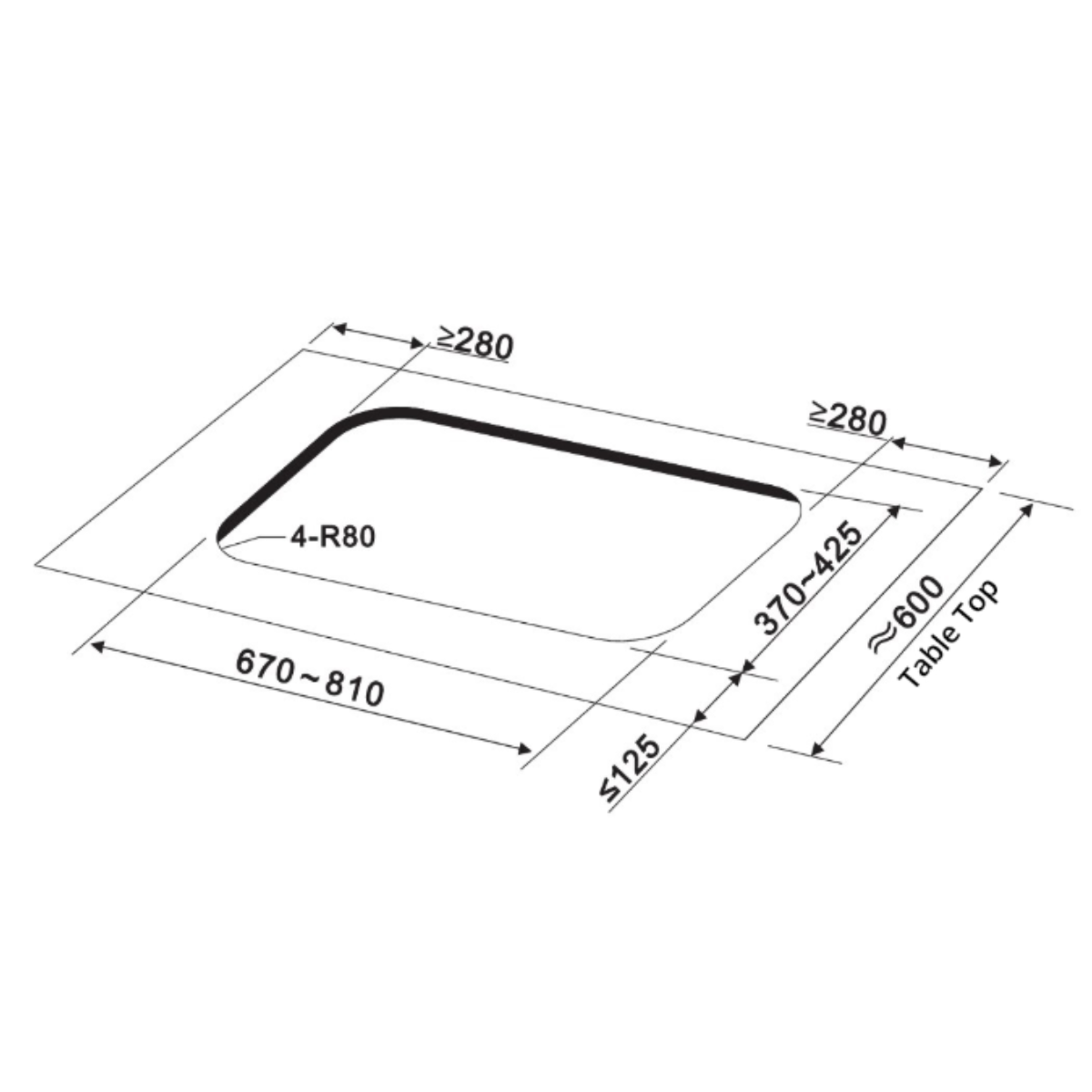 Uno US 8603TRSV - 86cm Stainless Steel Gas Hob 3 Burners