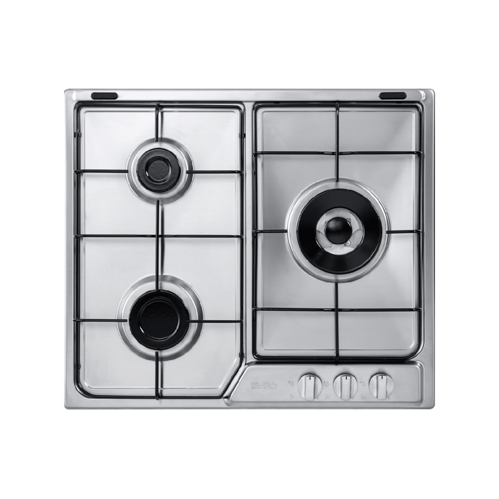 Elba EHS 635D1 SB - 60cm Stainless Steel Gas Hob 3 Burners