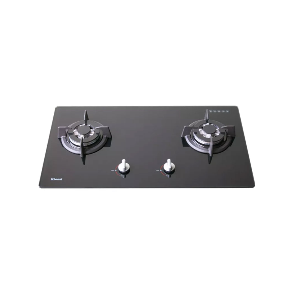 Rinnai RB-7302S-GBS - 75cm Tempered Glass Gas Hob 2 Burners