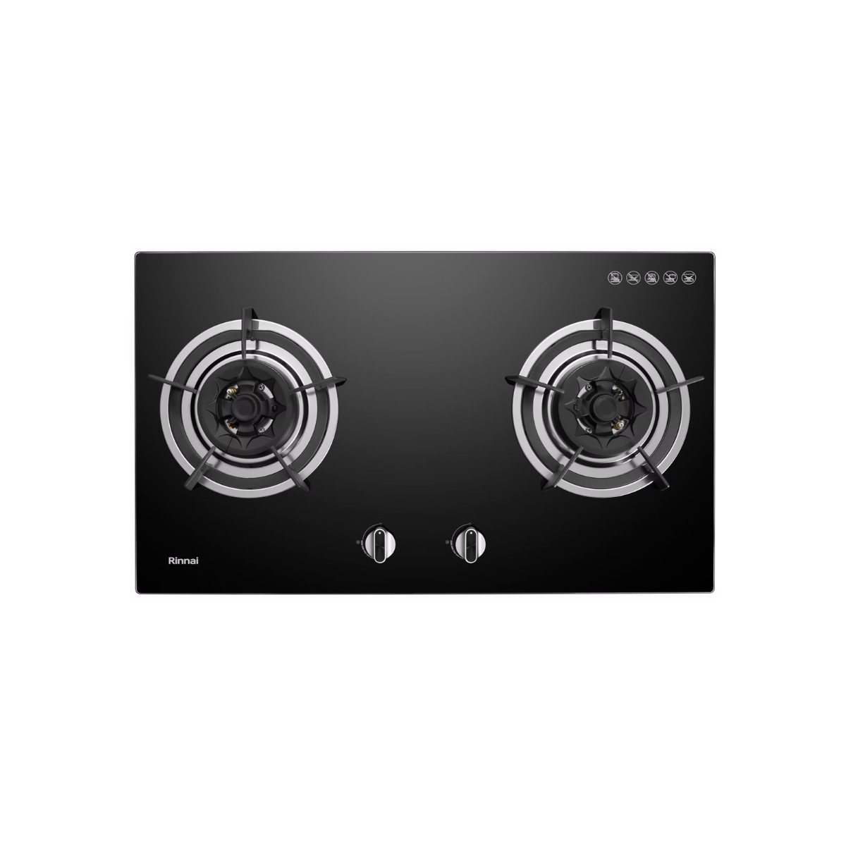 Rinnai RB-782G - 78cm Tempered Glass Gas Hob 2 Burners