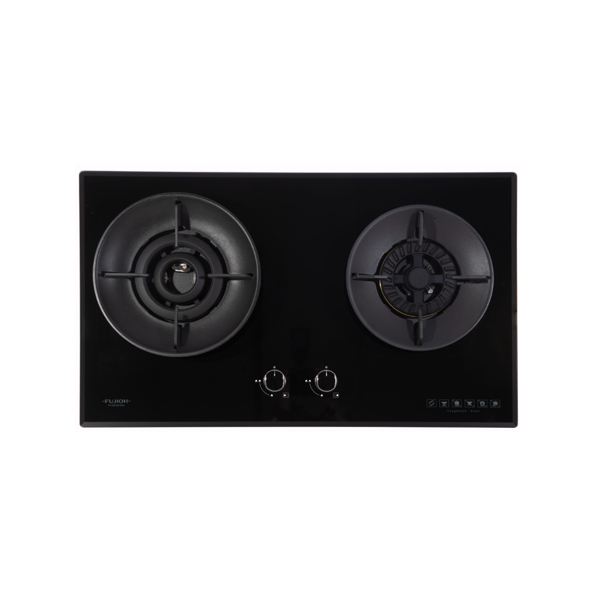 Fujioh FH-GS7020 SVGL - 78cm Tempered Glass Gas Hob 2 Burners
